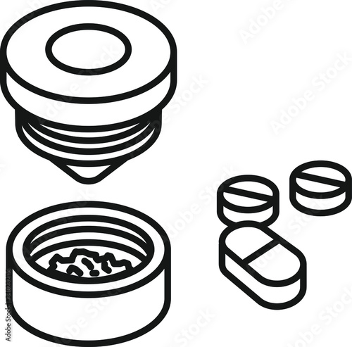 Pill grinder icon