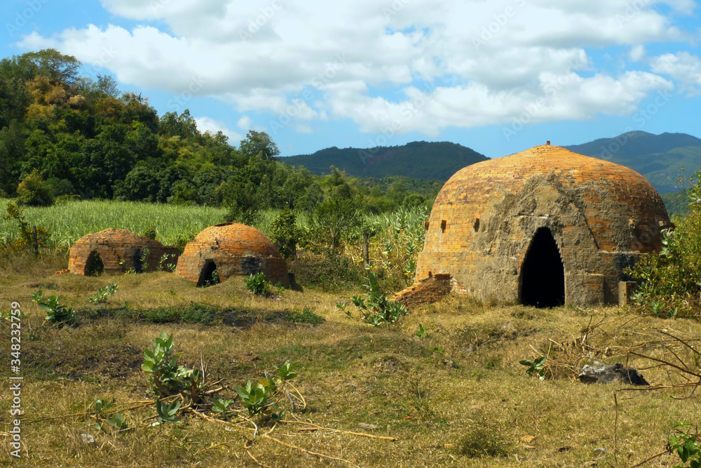 Old abandoned charcoal kilns in vietnam jungle Old abandoned charcoal kilns in vietnam jungle