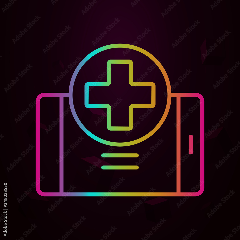 Fototapeta premium Medicine, augmented reality nolan icon Simple thin line, outline vector of Augmented reality icons for ui and ux, website or mobile application