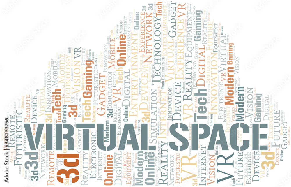 Virtual Space word cloud collage made with text only. Virtual Space word cloud collage made with text only.