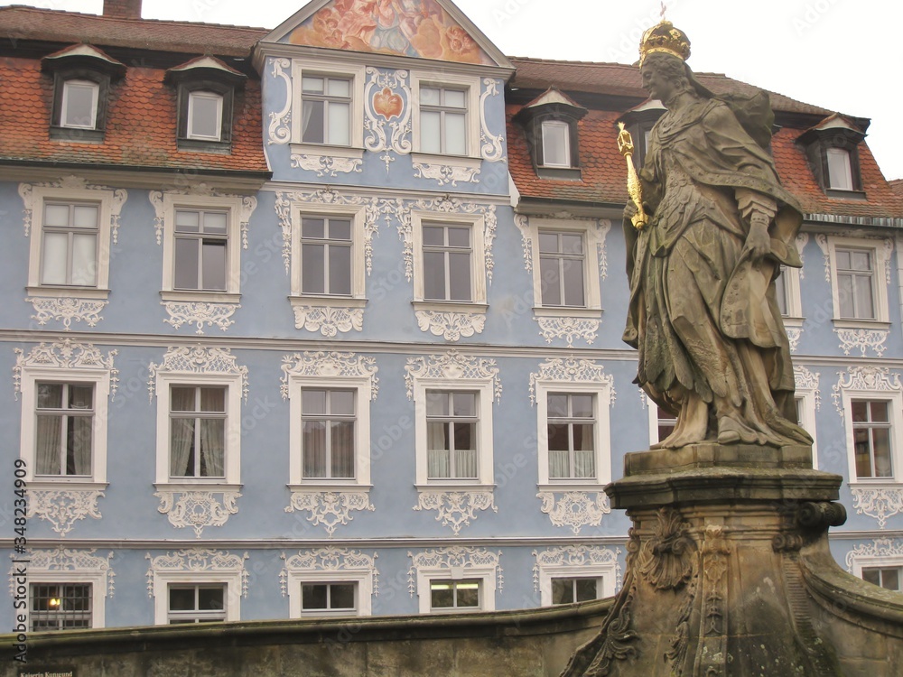 Obraz premium Blaue Fassade