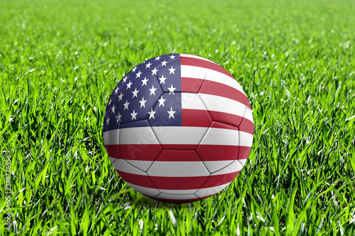 United States of America Flag on Soccer Ball