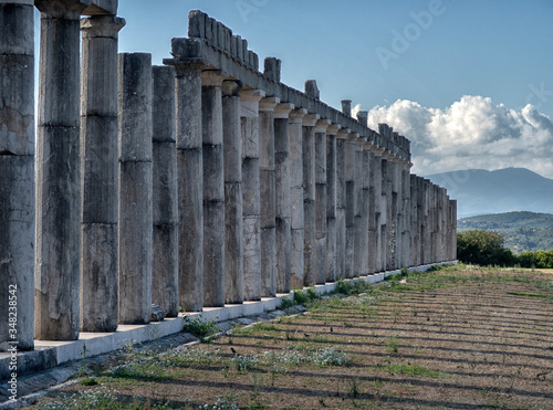 ruins in Ancient city of Messina, Messinia, Peloponnes, Greece. photo