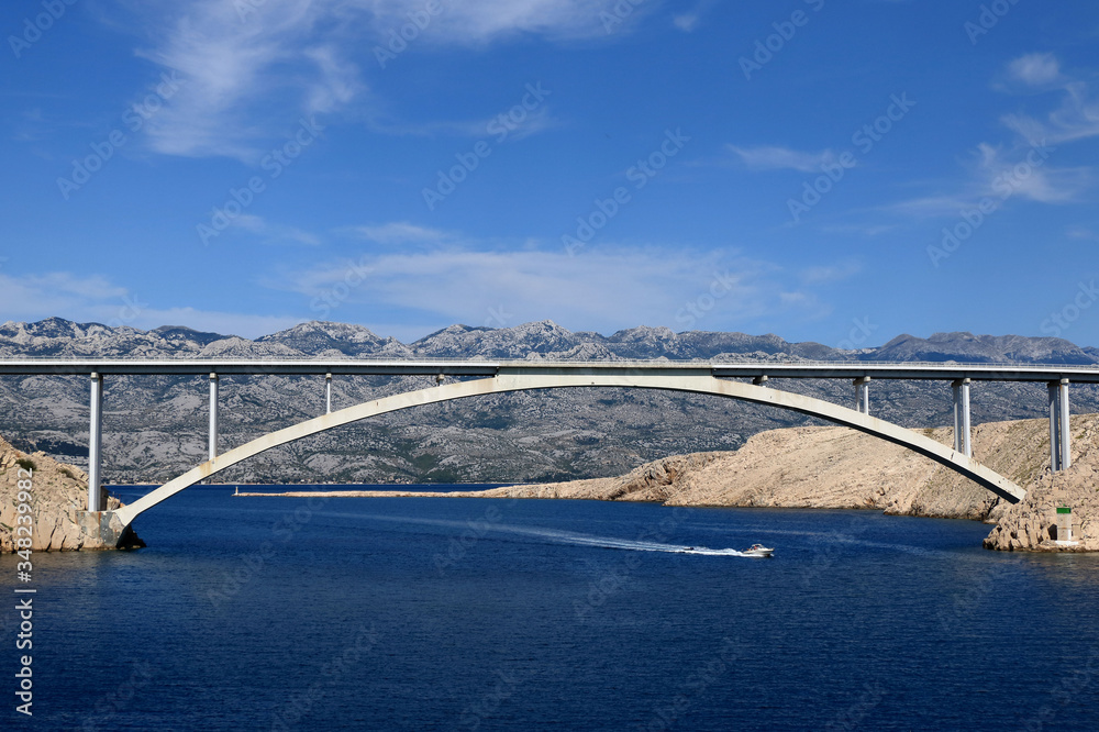 the bridge to the island Pag, Croatia