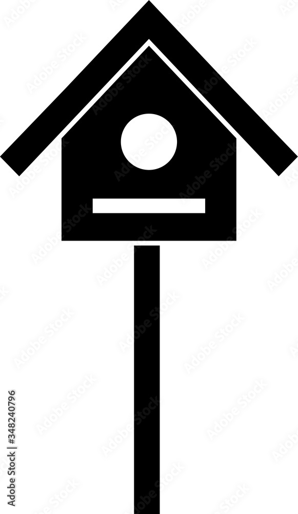 Birdhouse, garden house for birds vector icon Birdhouse, garden house for birds vector icon