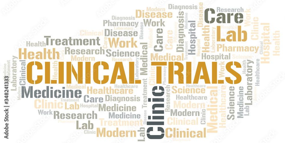 Clinical Trials word cloud collage made with text only. Clinical Trials word cloud collage made with text only.