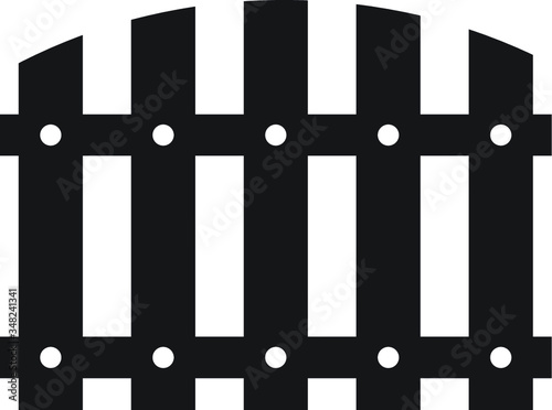 Garden house fence vector icon simple