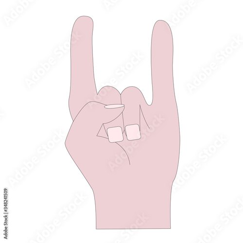 Male gesture on the hand.