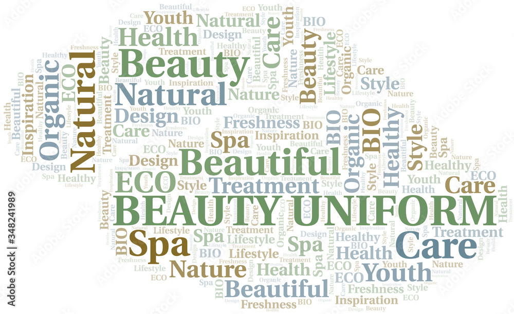 Beauty Uniform word cloud collage made with text only. Beauty Uniform word cloud collage made with text only.
