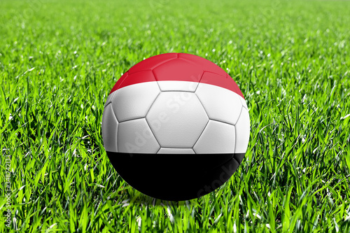 Yemen Flag on Soccer Ball