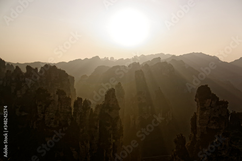 Sunrise over zhangjiajie