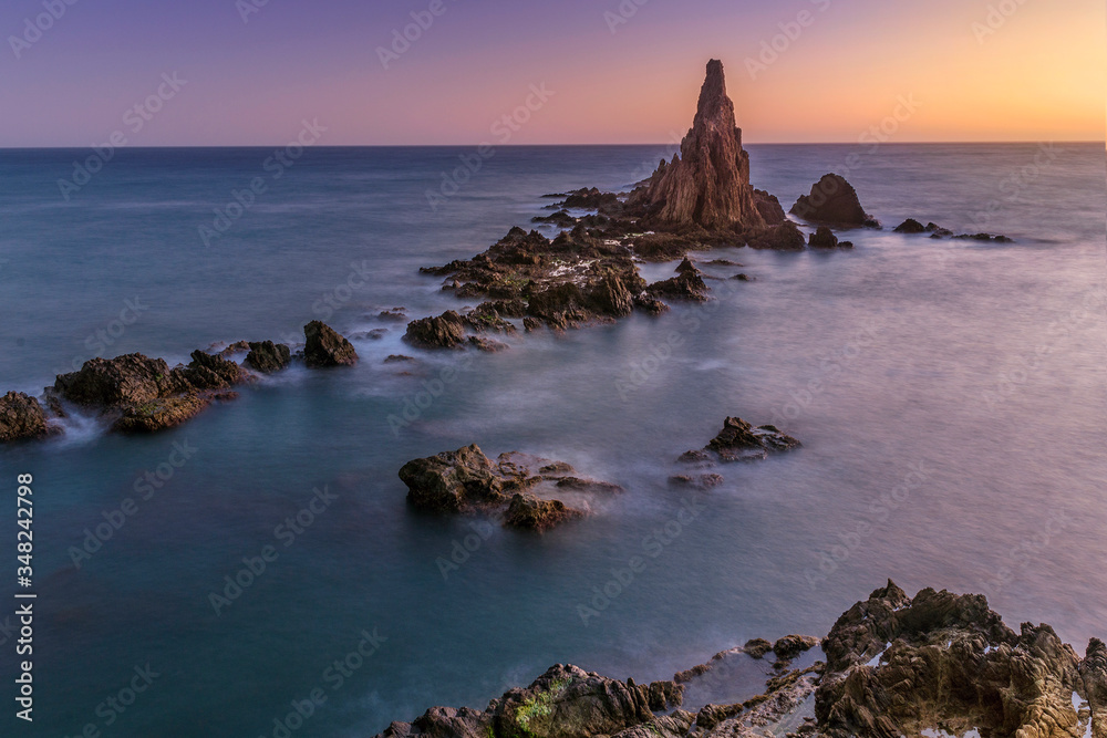 Foto De Atardecer Sobre El Arrecife De Las Sirenas En El Parque Natural Foto De Atardecer Sobre El Arrecife De Las Sirenas En El Parque Natural