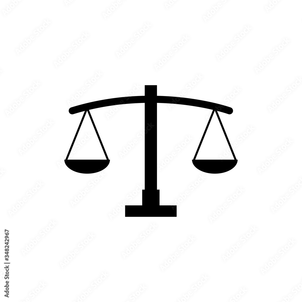 Scales of justice icon, logo isolated on white background Scales of justice icon, logo isolated on white background
