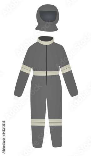 Space suit and helmet. vector illustration