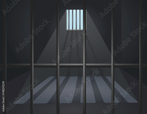 Prison bars cell. vector illustration