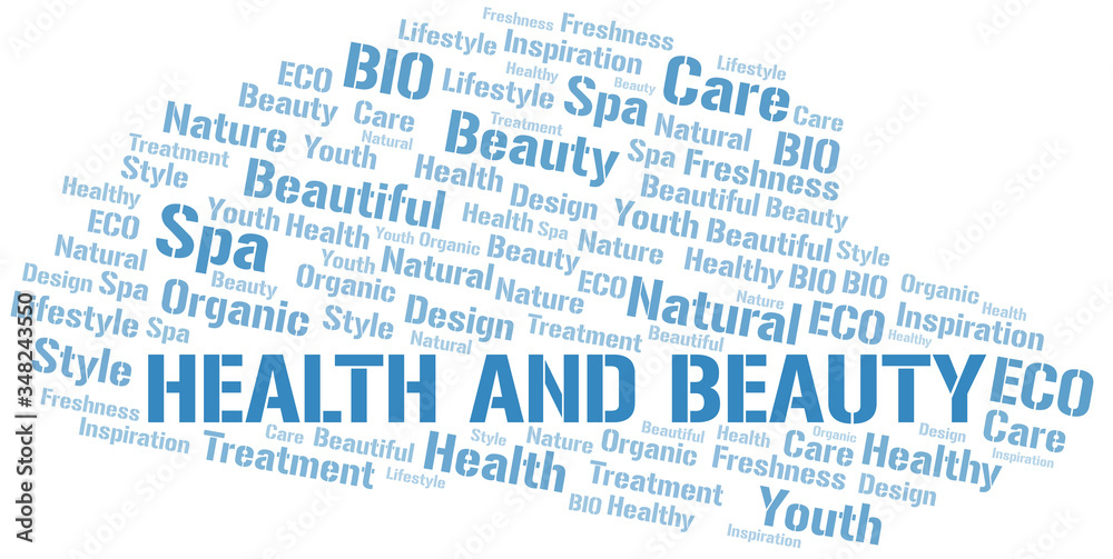 Health And Beauty word cloud collage made with text only. Health And Beauty word cloud collage made with text only.