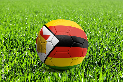 Zimbabwe Flag on Soccer Ball