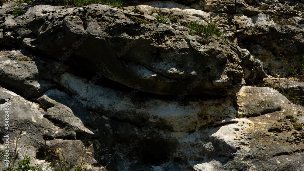 View of the Sokolich Mountains Reserve and rock stones in Olsztyn. A free space for an inscription View of the Sokolich Mountains Reserve and rock stones in Olsztyn. A free space for an inscription