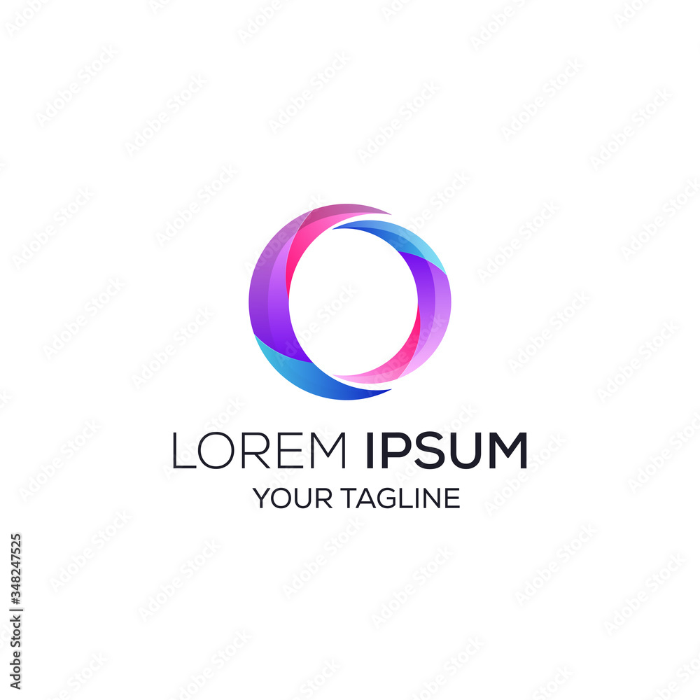 Minimalist circle modern gradient logo tamplate business branding Minimalist circle modern gradient logo tamplate business branding