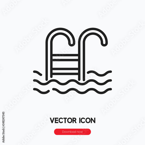 swimming pool icon vector sign symbol