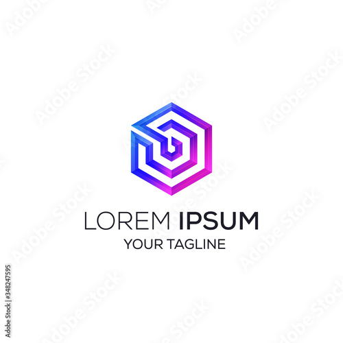 Free Download Hexagon shape logo business technology - GFXLoad