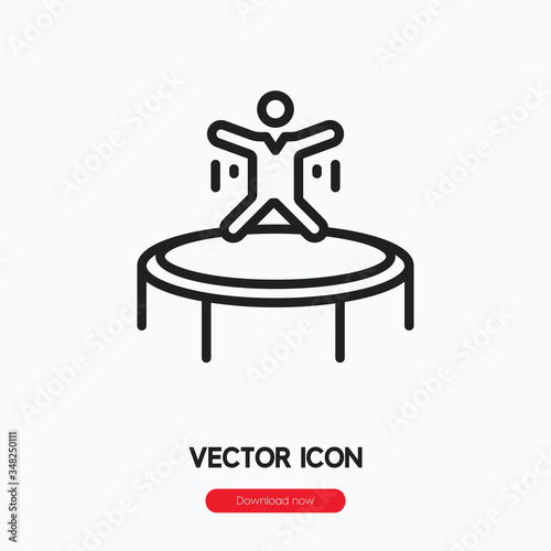 trampoline icon vector sign symbol