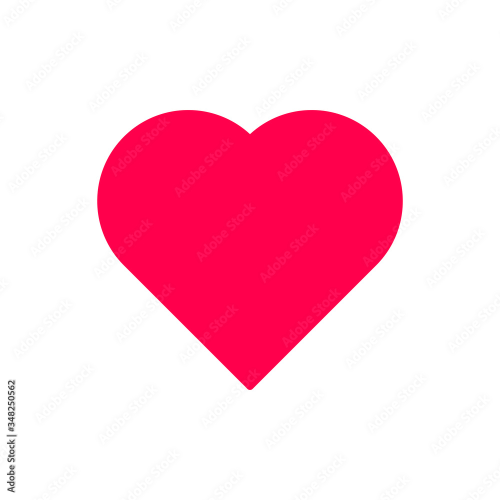 Red heart icon. Like symbol modern, simple, vector, icon for website design, mobile app, ui. Vector Illustration