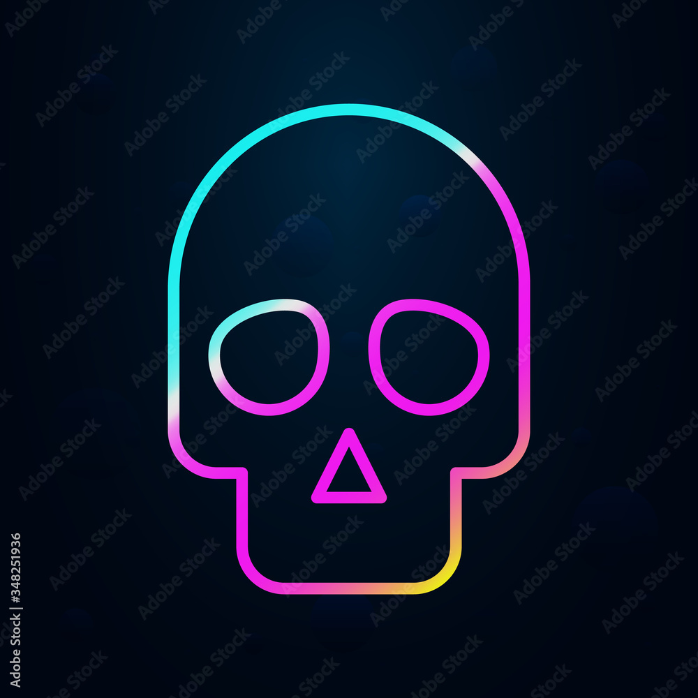 Skull, nasty outline nolan icon. Simple thin line, outline vector of nasty icons for ui and ux, website or mobile application Skull, nasty outline nolan icon. Simple thin line, outline vector of nasty icons for ui and ux, website or mobile application