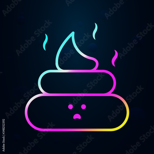 Poop, nasty outline nolan icon. Simple thin line, outline vector of nasty icons for ui and ux, website or mobile application