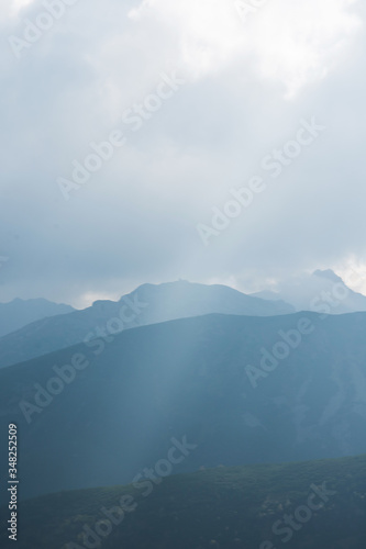 Fototapeta Naklejka Na Ścianę i Meble -  Polish Tatras during the summer day. Copy space