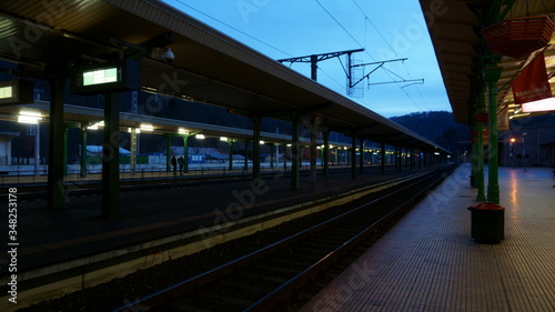 Empty train station