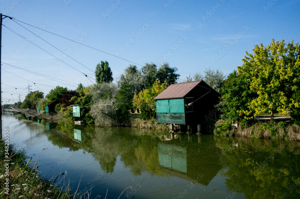 wooden house on the river wooden house on the river
