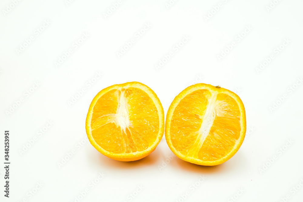 Oranges shot on a white isolated background. Oranges shot on a white isolated background.