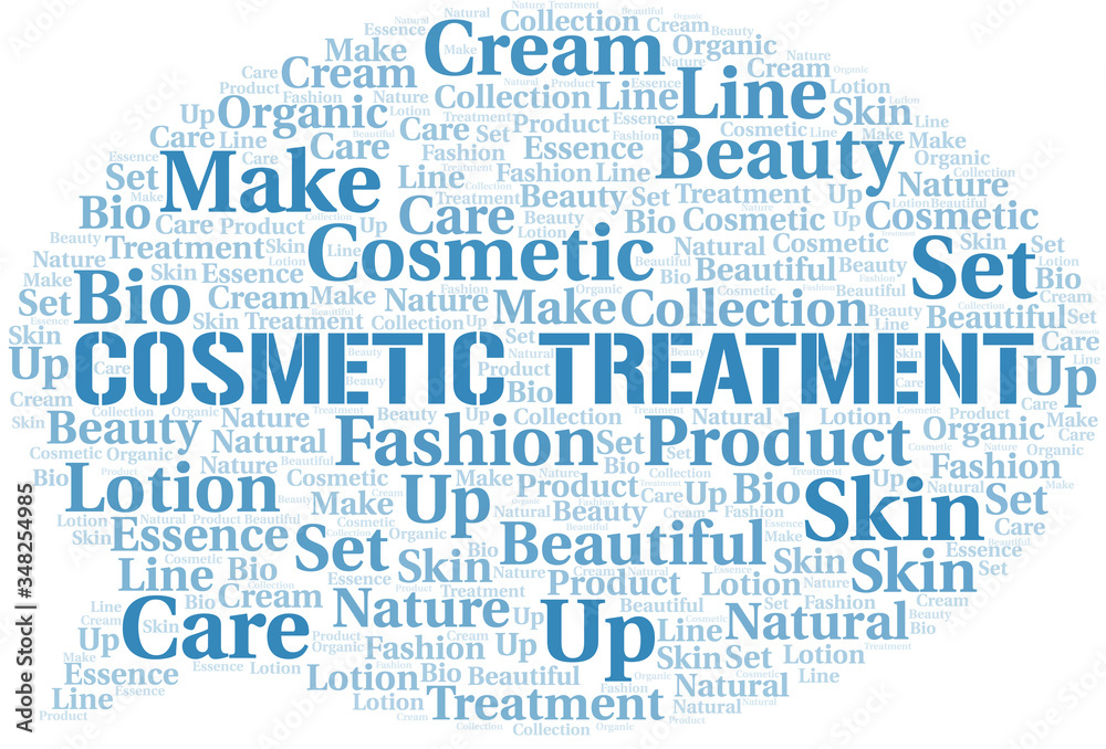 Cosmetic Treatment word cloud collage made with text only. Cosmetic Treatment word cloud collage made with text only.