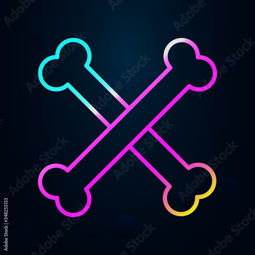 Bones, nasty outline nolan icon. Simple thin line, outline vector of nasty icons for ui and ux, website or mobile application