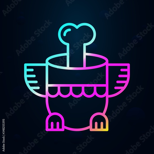 Bird, owl, nasty outline nolan icon. Simple thin line, outline vector of nasty icons for ui and ux, website or mobile application