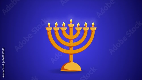 Burning menorah, Jewish menorah candlestick