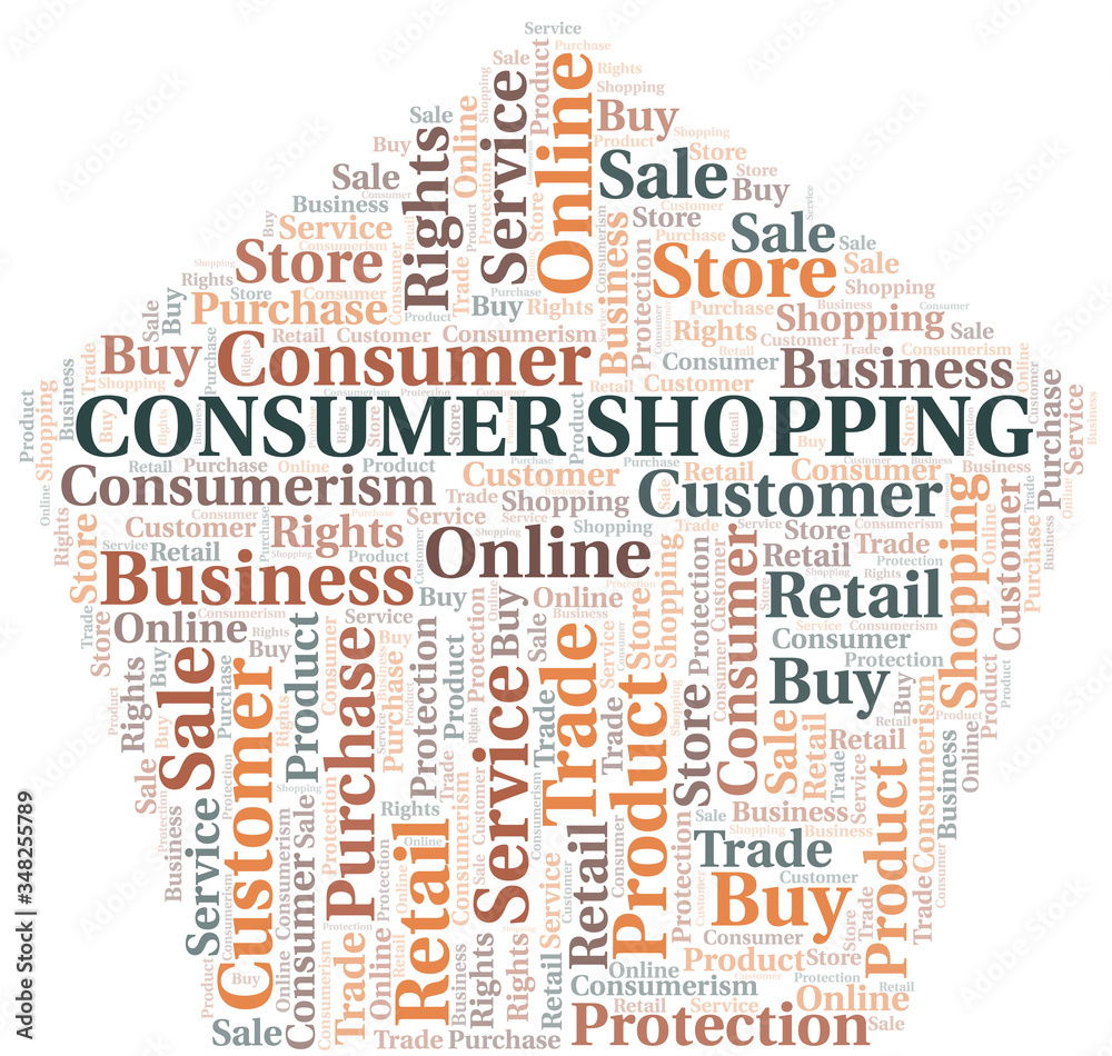 Consumer Shopping word cloud collage made with text only. Consumer Shopping word cloud collage made with text only.