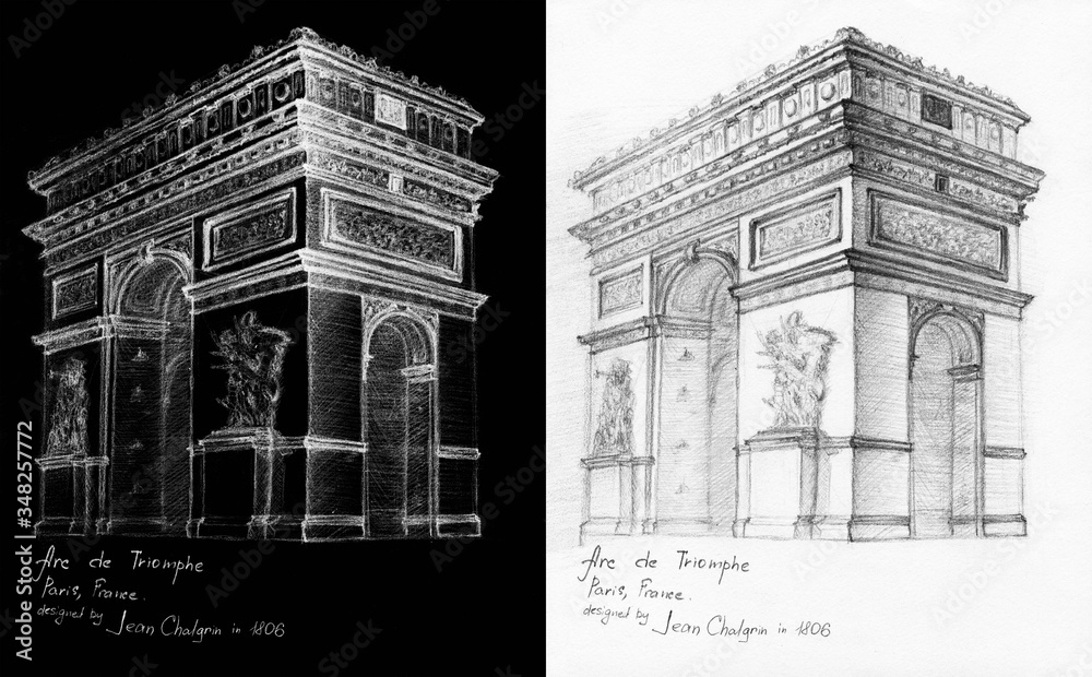 sketch_Arc de Triomphe_b&w