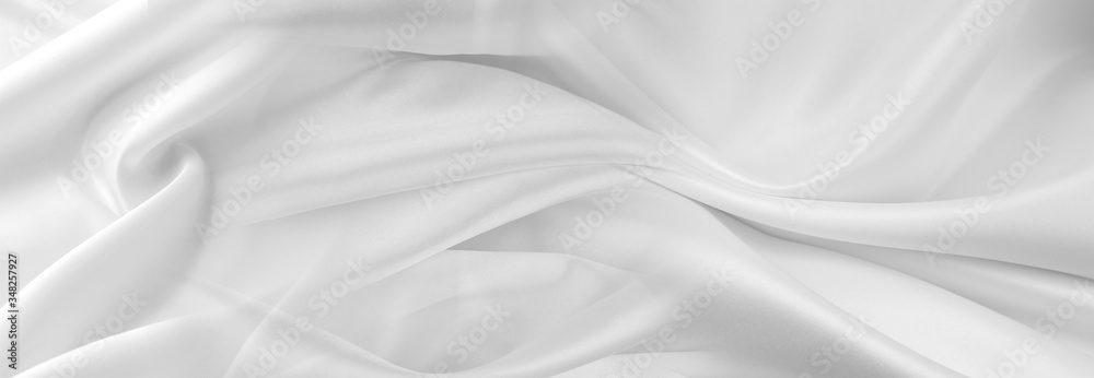 Obraz premium White silk fabric lines