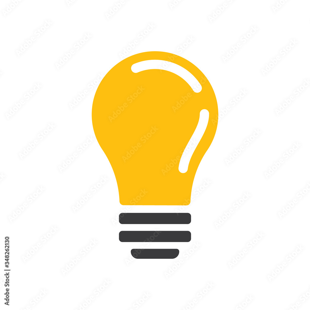 Idea icon, light bulb vector illustration. Electric lamp pictogram. Symbol of creativity and invention. Idea icon, light bulb vector illustration. Electric lamp pictogram. Symbol of creativity and invention.