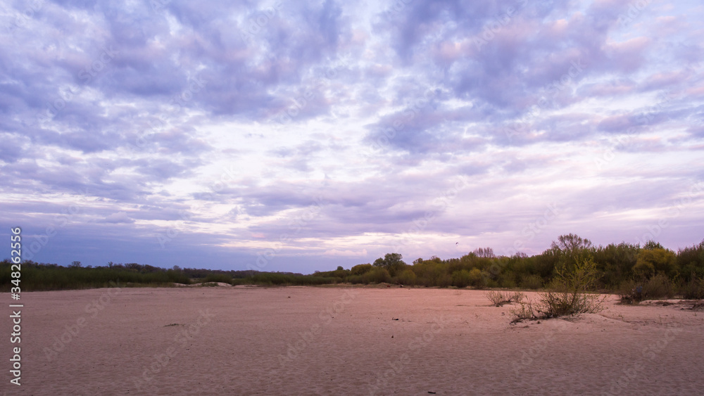 beautiful beach over Wisła