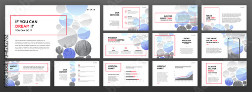 Modern powerpoint presentation templates set for business. Use for modern keynote presentation background, brochure design, website slider, landing page, annual report, company profile, portfolio.