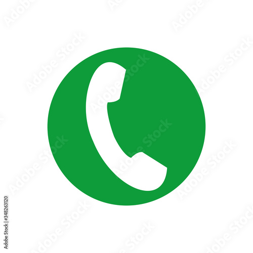 Phone icon vector. telephone icon with a green background