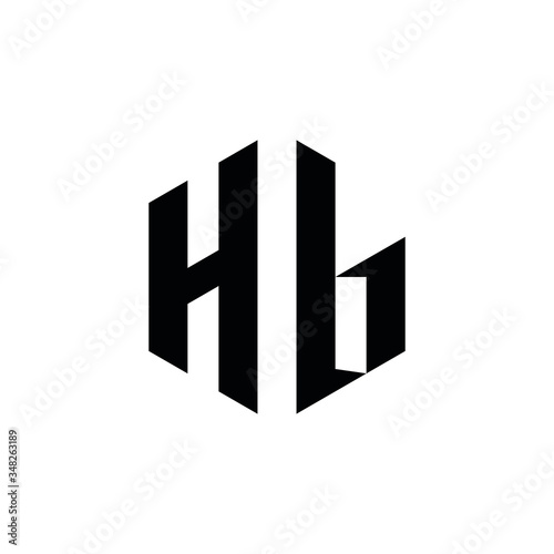 HB H B letter logo design vector