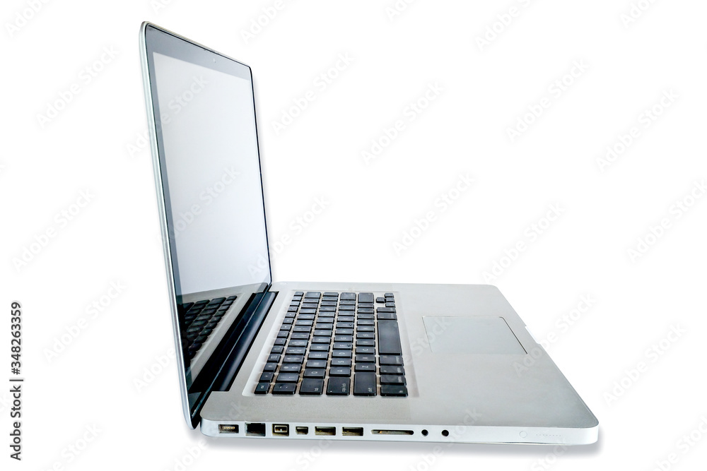 New Laptop computer top view on isolate background . New Laptop computer top view on isolate background .