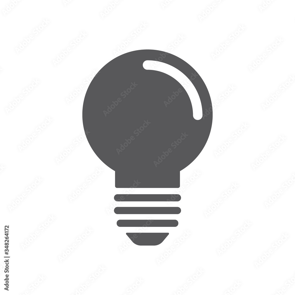 Idea icon, light bulb vector illustration. Electric lamp pictogram. Symbol of creativity and invention. Idea icon, light bulb vector illustration. Electric lamp pictogram. Symbol of creativity and invention.