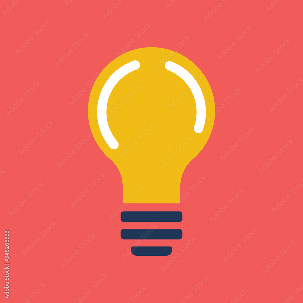Idea icon, light bulb vector illustration. Electric lamp pictogram. Symbol of creativity and invention. Idea icon, light bulb vector illustration. Electric lamp pictogram. Symbol of creativity and invention.