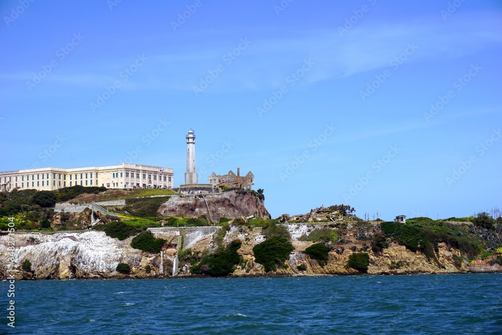 Another view at the island of Alcatraz from San Francisco bay