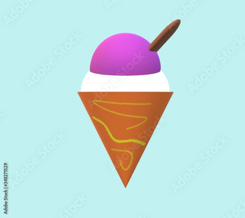 ice cream in a cone